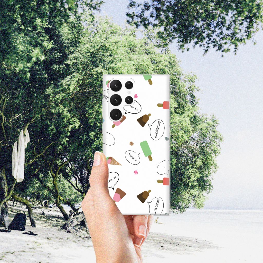 Samsung Galaxy S22 Ultra Siliconen Case IJsjes B2C Telecom