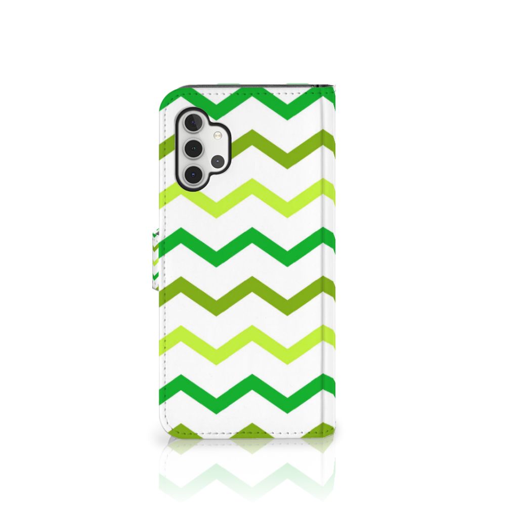 Samsung Galaxy A32 5G Telefoon Hoesje Zigzag Groen