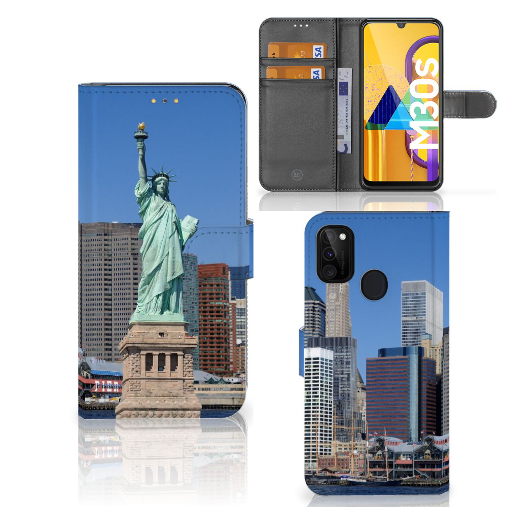 Samsung Galaxy M21 | M30s Flip Cover Vrijheidsbeeld