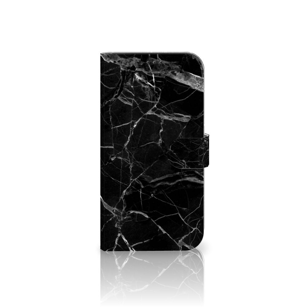 Apple iPhone 12 Pro Max Bookcase Marmer Zwart - Origineel Cadeau Vader