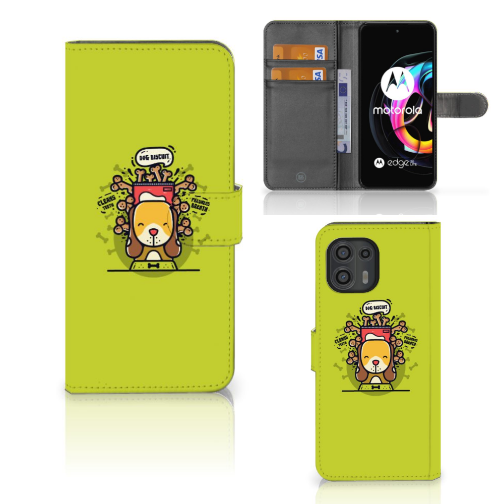 Motorola Edge 20 Lite Leuk Hoesje Doggy Biscuit