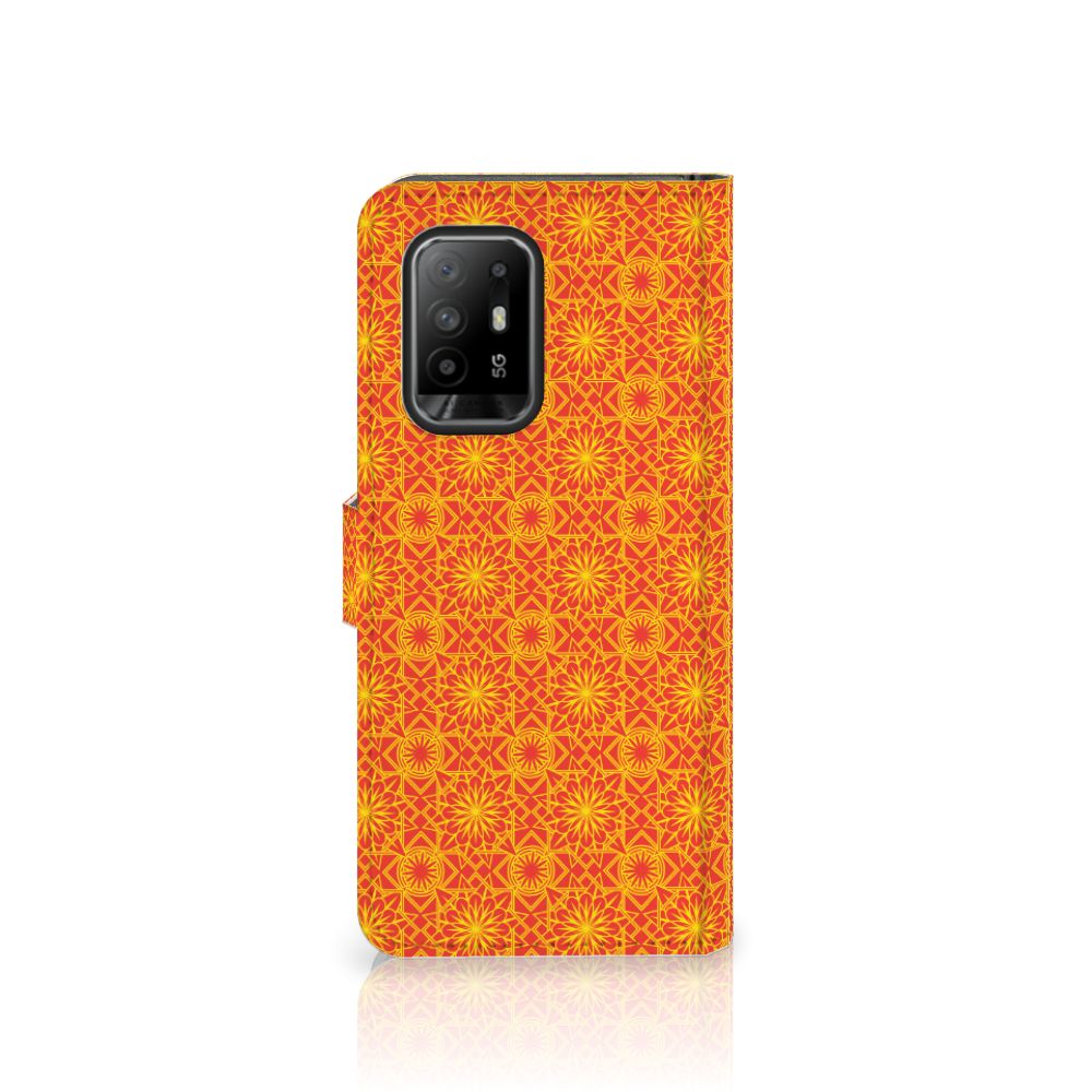 OPPO Reno5 Z | A94 5G Telefoon Hoesje Batik Oranje