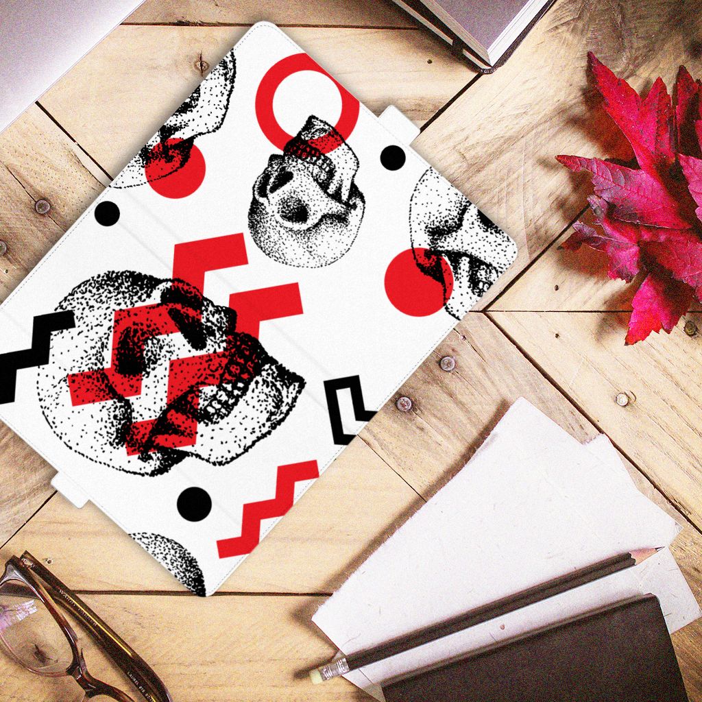 Tablettasje Lenovo Tab M10 Plus 3rd Gen 10.6 inch Skull Red