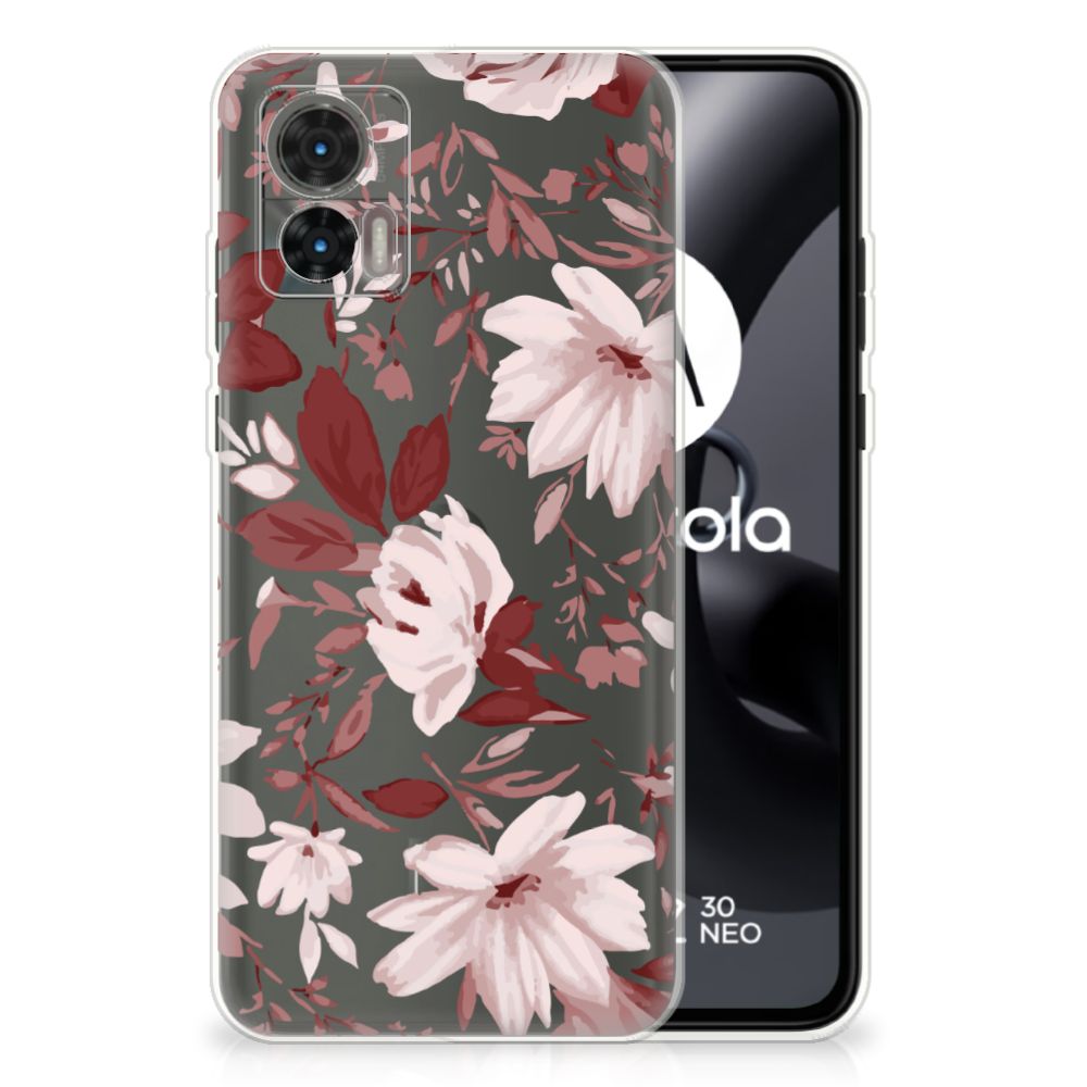 Hoesje maken Motorola Edge 30 Neo Watercolor Flowers B2C Telecom