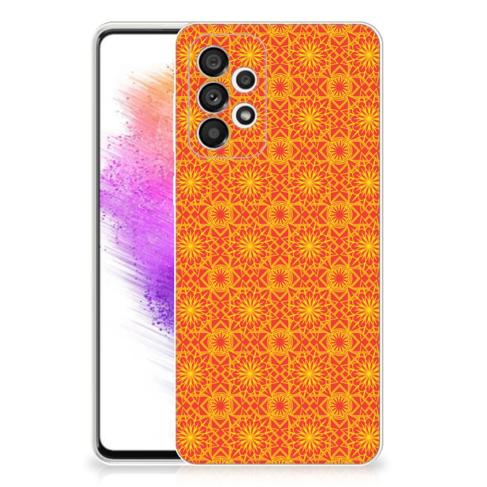 Samsung Galaxy A73 5G TPU bumper Batik Oranje B2C Telecom