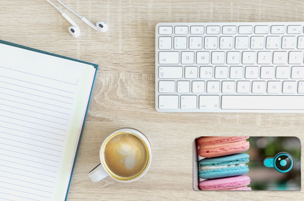 Nokia 3.4 Flip Style Cover Macarons - B2C Telecom