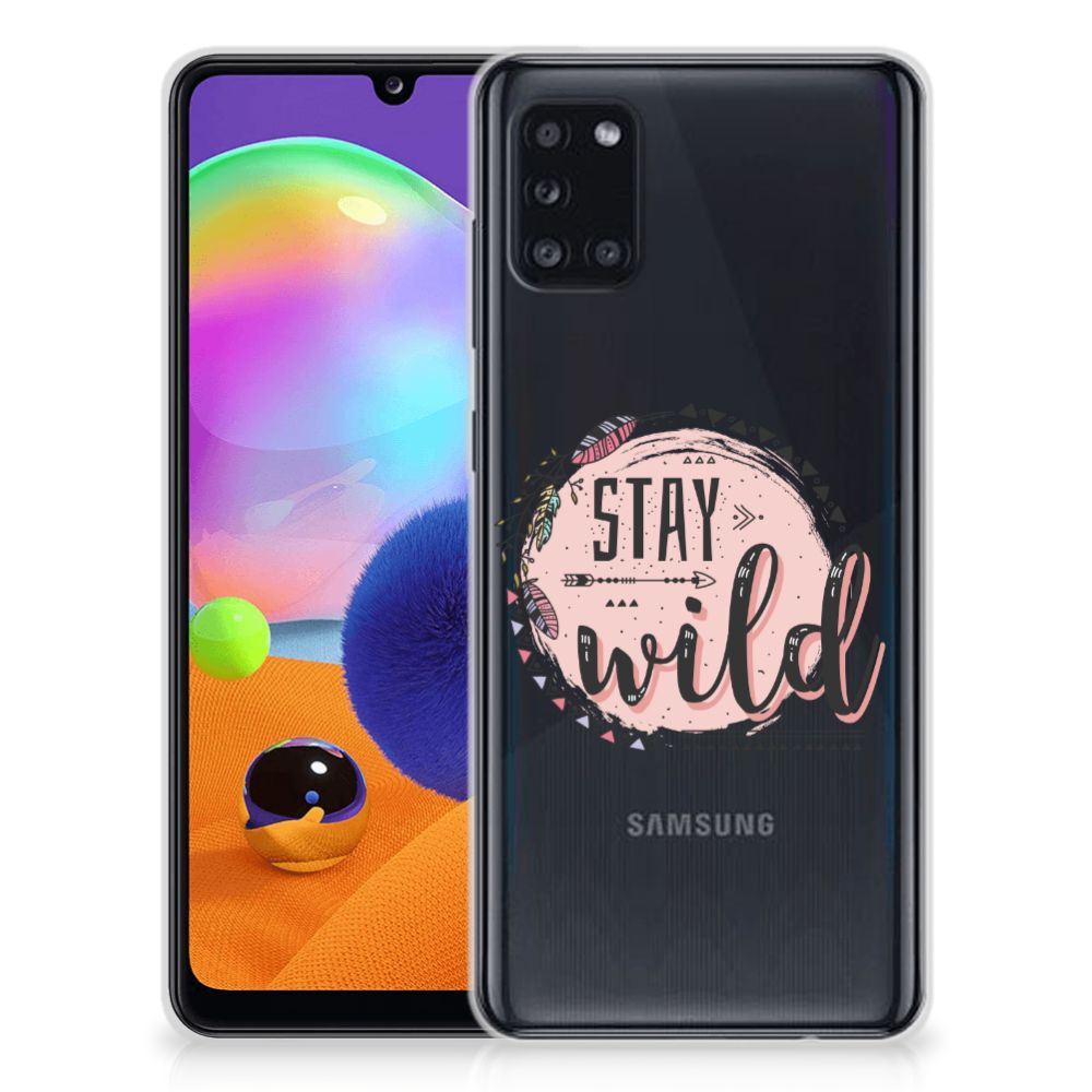 Samsung Galaxy A31 Telefoonhoesje met Naam Boho Stay Wild