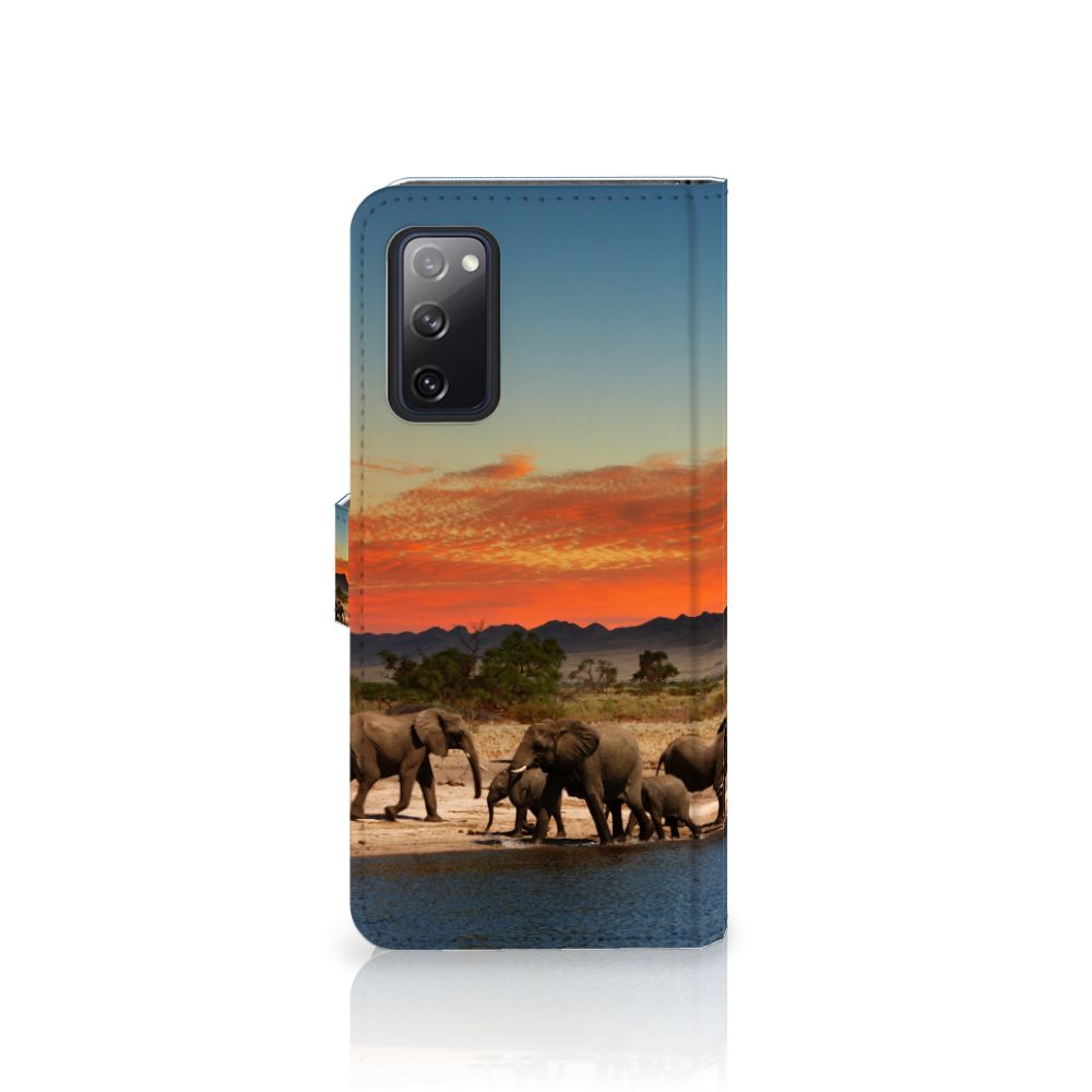 Samsung Galaxy S20 FE Telefoonhoesje met Pasjes Olifanten
