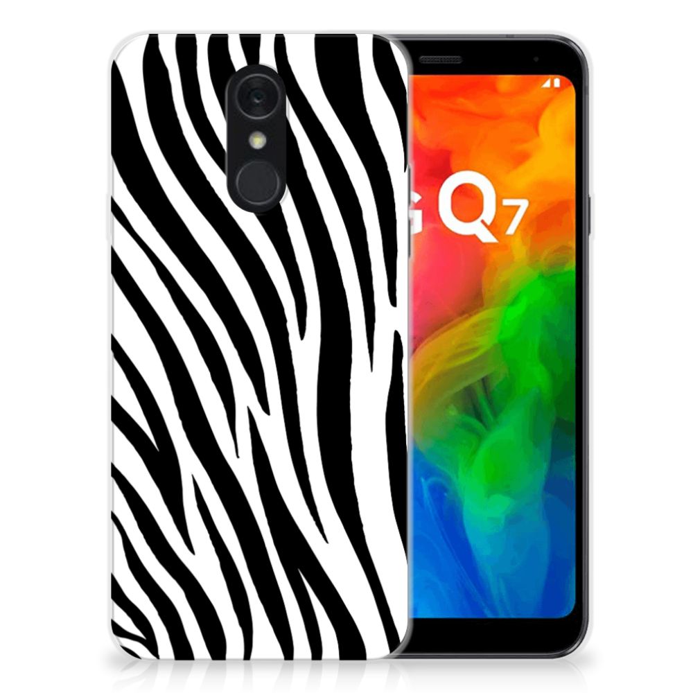 LG Q7 TPU Hoesje Zebra