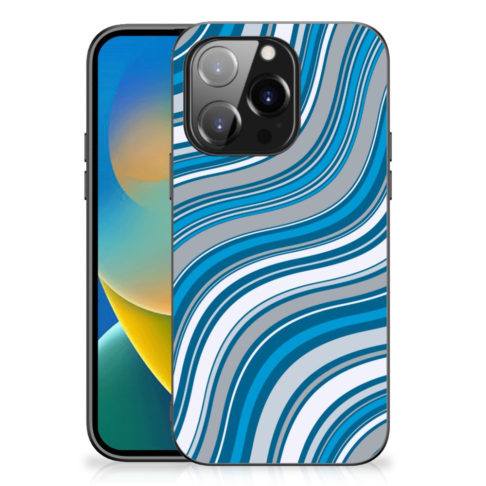 iPhone 14 Pro Back Case Waves Blue B2C Telecom