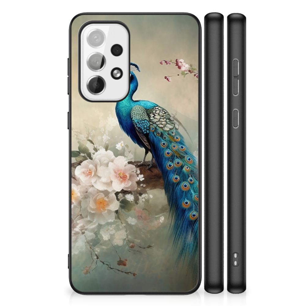 Dierenprint Telefoonhoesje voor Samsung Galaxy A73 Vintage Pauwen