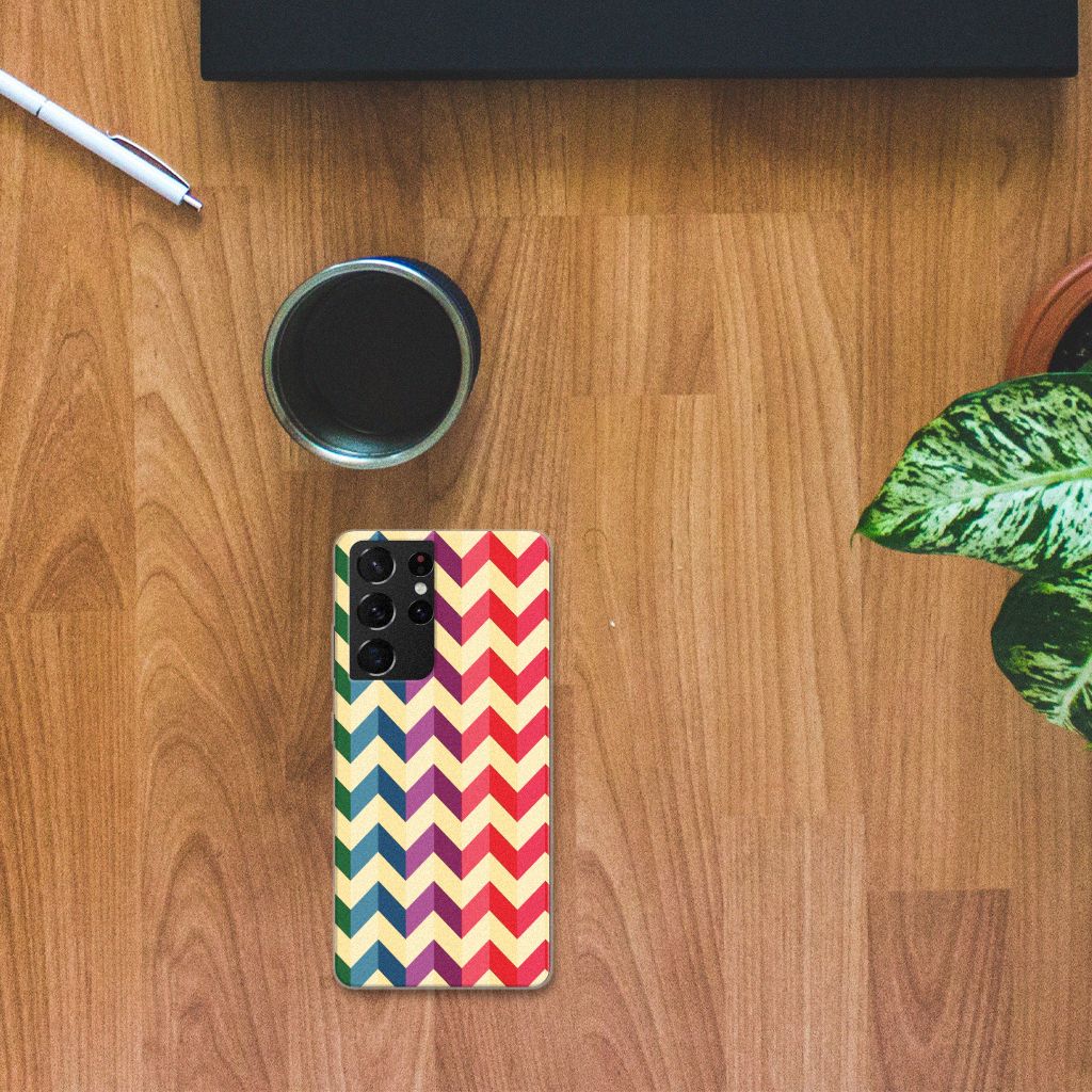 Samsung Galaxy S21 Ultra TPU bumper Zigzag Multi Color B2C Telecom