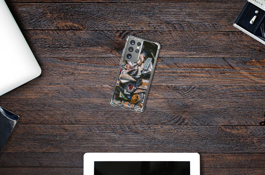 Samsung Galaxy S21 Ultra Anti-shock Hoesje met foto Badges B2C Telecom