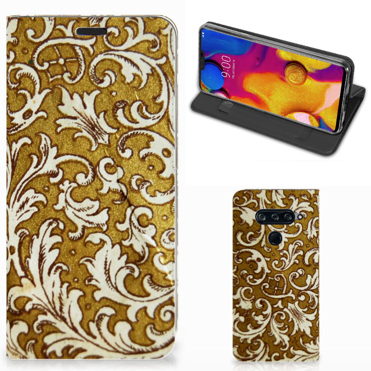 Telefoon Hoesje LG V40 Thinq Barok Goud