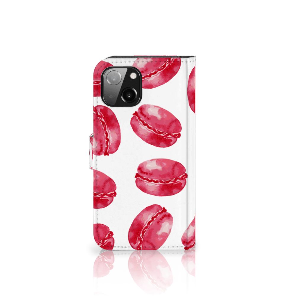 Apple iPhone 13 Book Cover Pink Macarons