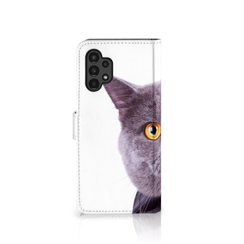 Samsung Galaxy A13 (4G) Telefoonhoesje met Pasjes Kat