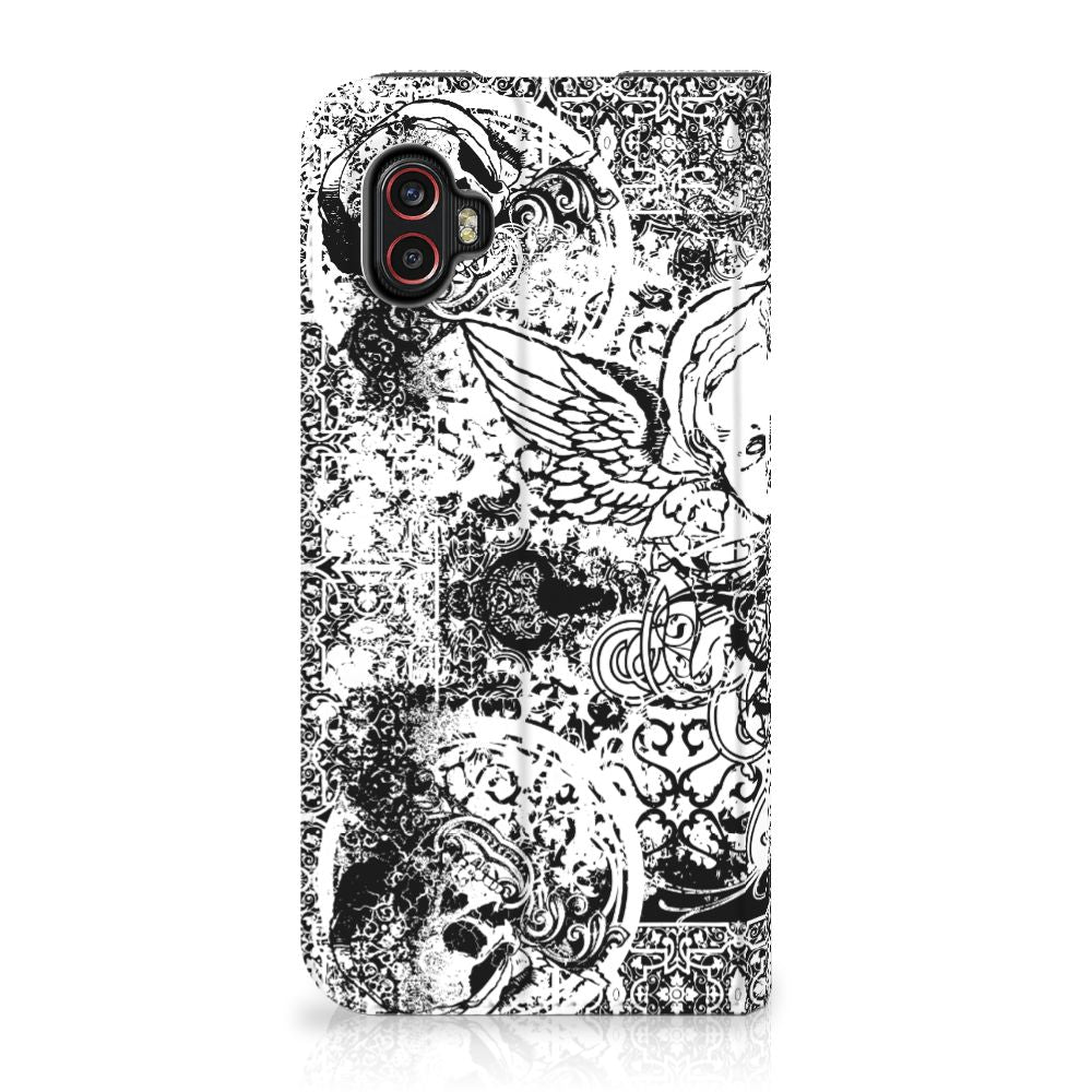 Mobiel BookCase Samsung Galaxy Xcover 6 Pro Skulls Angel - B2C Telecom
