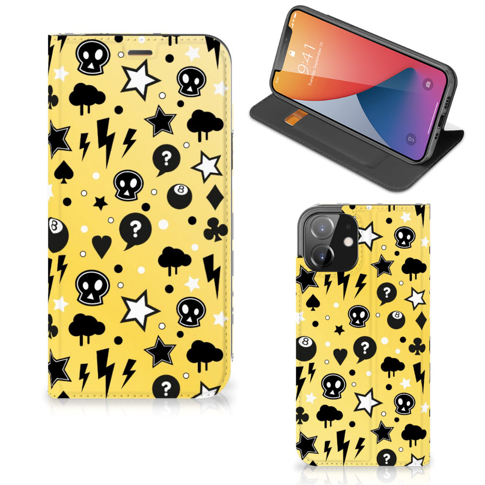 Mobiel BookCase iPhone 12 | iPhone 12 Pro Punk Geel