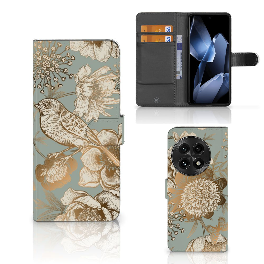 Hoesje voor OnePlus 13 Vintage Bird Flowers