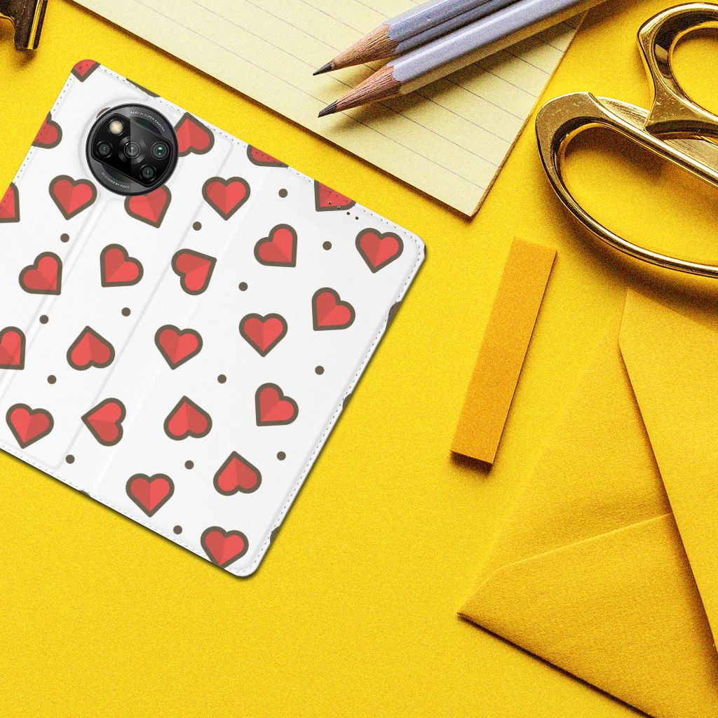 Xiaomi Poco X3 Pro | Poco X3 Hoesje met Magneet Hearts - B2C Telecom
