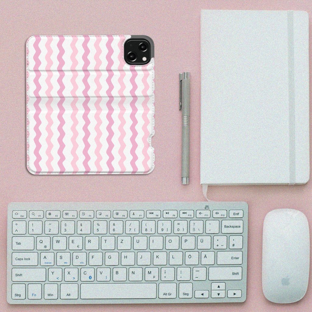 iPhone 13 Hoesje met Magneet Waves Roze