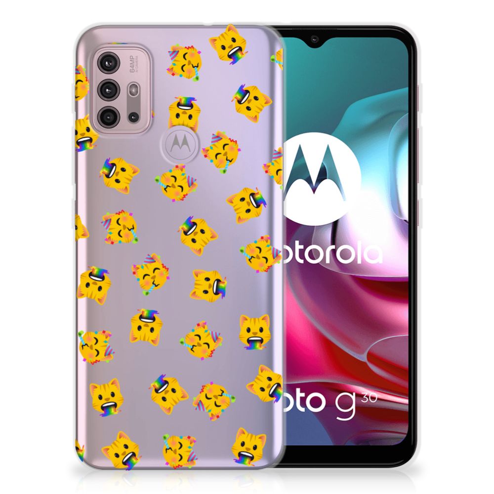 TPU bumper voor Motorola Moto G30 | G10 Katten Emojis B2C Telecom