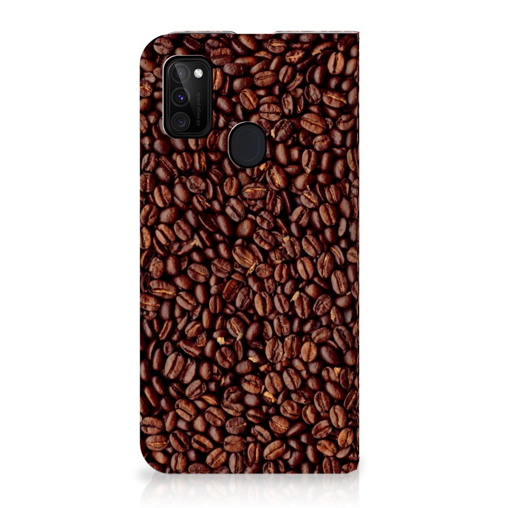 Samsung Galaxy M30s | M21 Flip Style Cover Koffiebonen - B2C Telecom