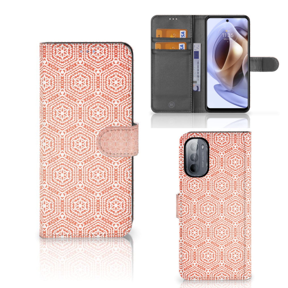 Motorola Moto G31 | G41 Telefoon Hoesje Pattern Orange