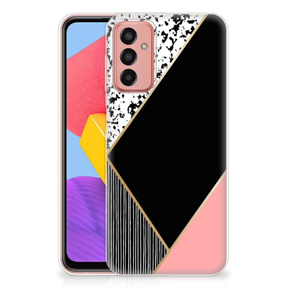 Samsung Galaxy M13 | M23 TPU Hoesje Zwart Roze Vormen