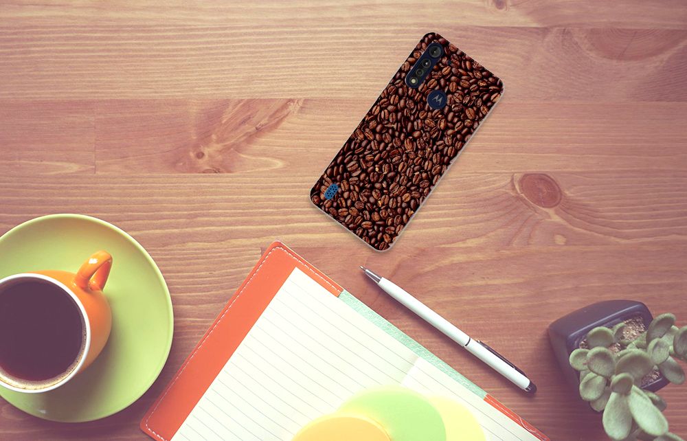 Motorola Moto G8 Power Lite Siliconen Case Koffiebonen B2C Telecom