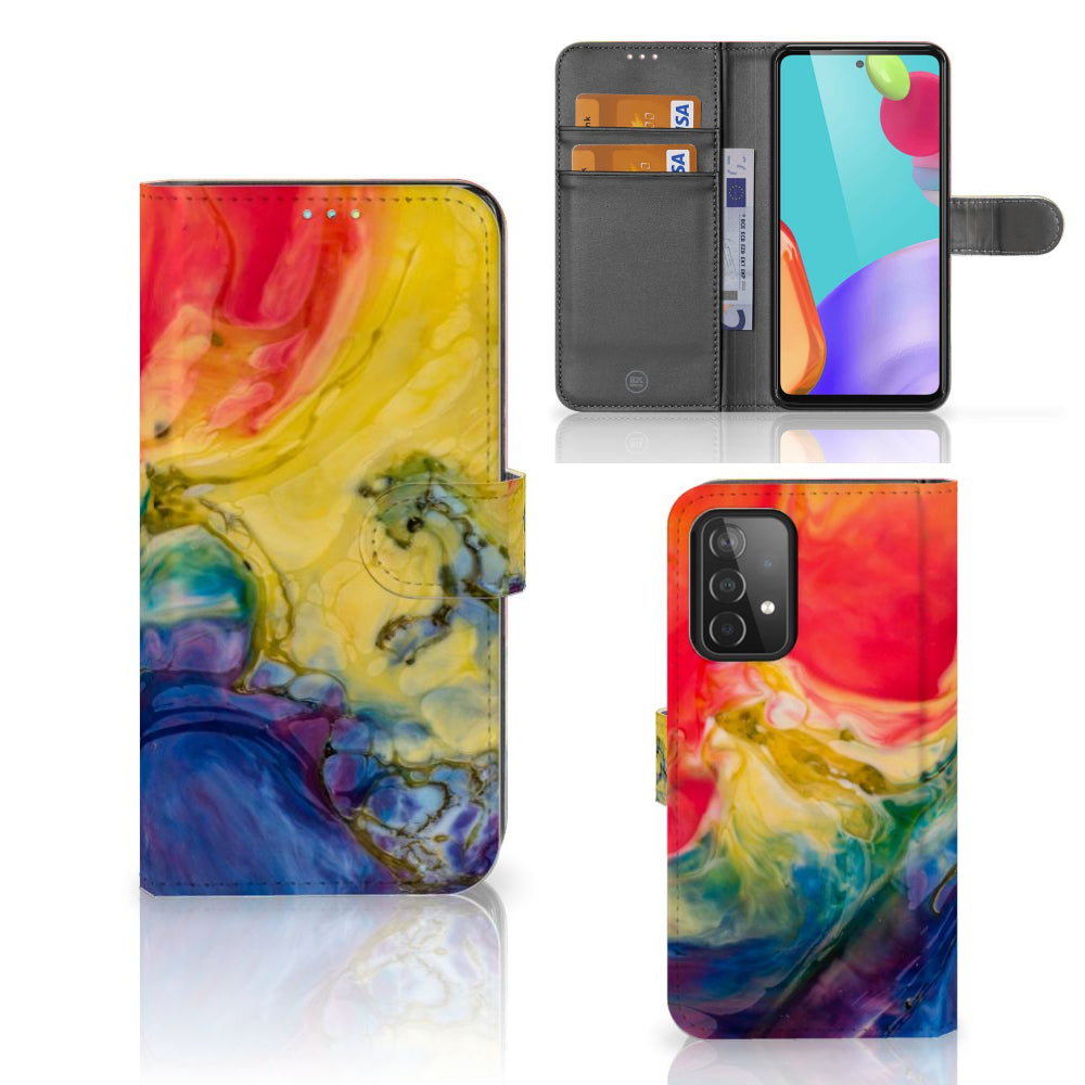 Hoesje Samsung Galaxy A52 Watercolor Dark