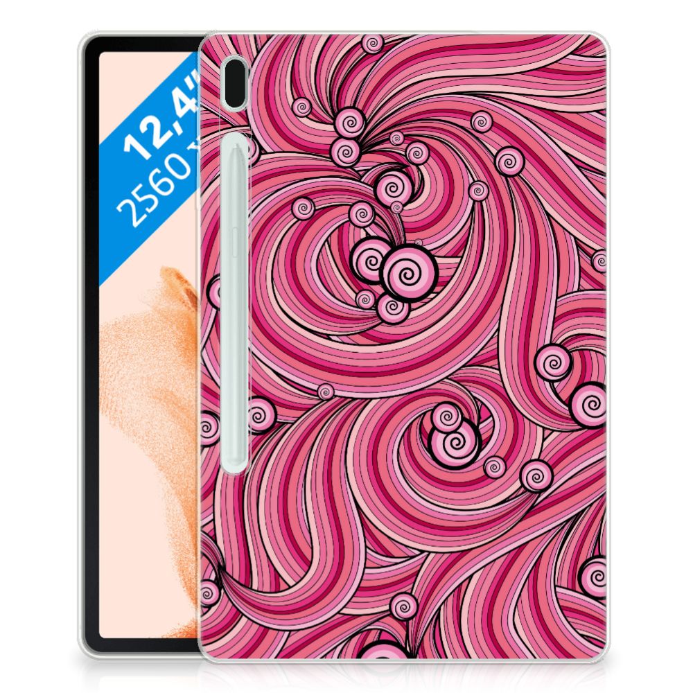 Samsung Galaxy Tab S7FE Tablethoes Swirl Pink - B2C Telecom
