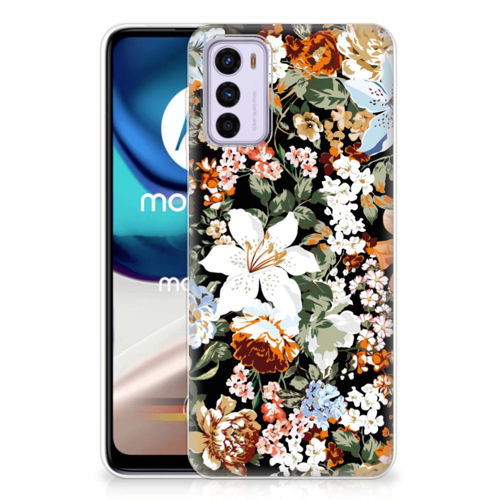 TPU Case voor Motorola Moto G42 Dark Flowers B2C Telecom