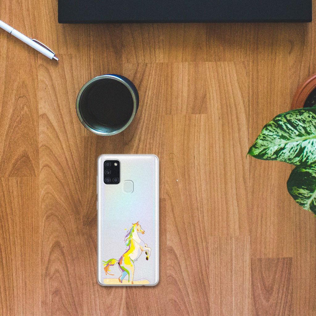 Samsung Galaxy A21s Telefoonhoesje met Naam Horse Color B2C Telecom