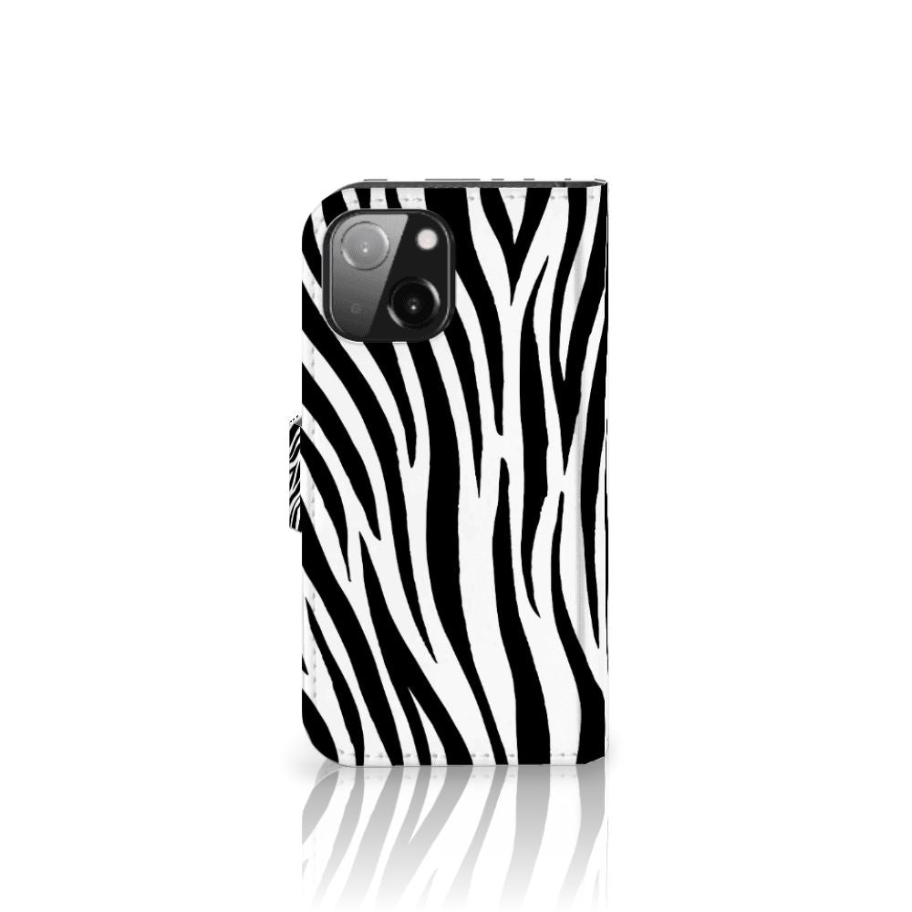 iPhone 13 Mini Telefoonhoesje met Pasjes Zebra