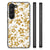 Samsung Galaxy S23 Bloemen Hoesje Gouden Bloemen