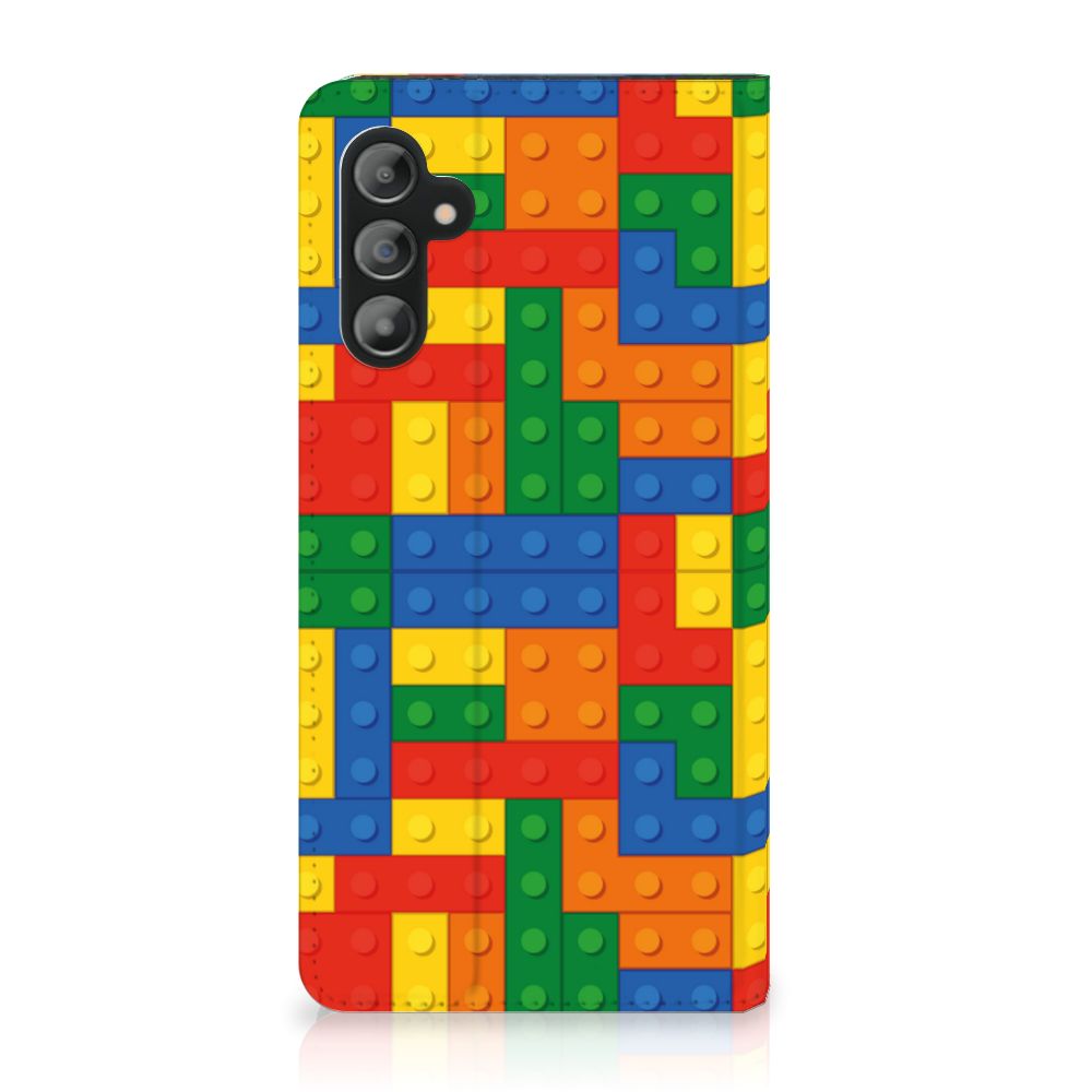 Samsung Galaxy A14 4G Hoesje met Magneet Blokken met kleurrijke blokkenschema's