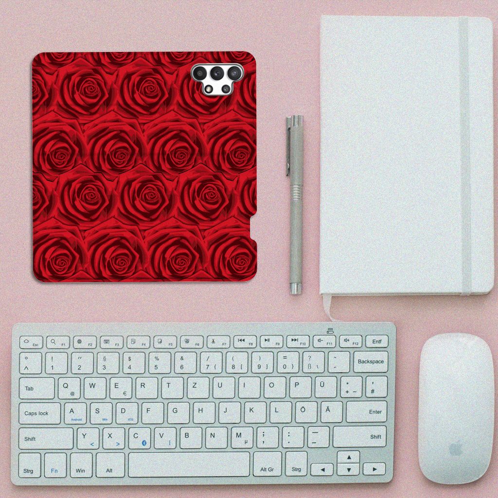 Samsung Galaxy A32 4G | A32 5G Enterprise Editie Smart Cover Red Roses - B2C Telecom