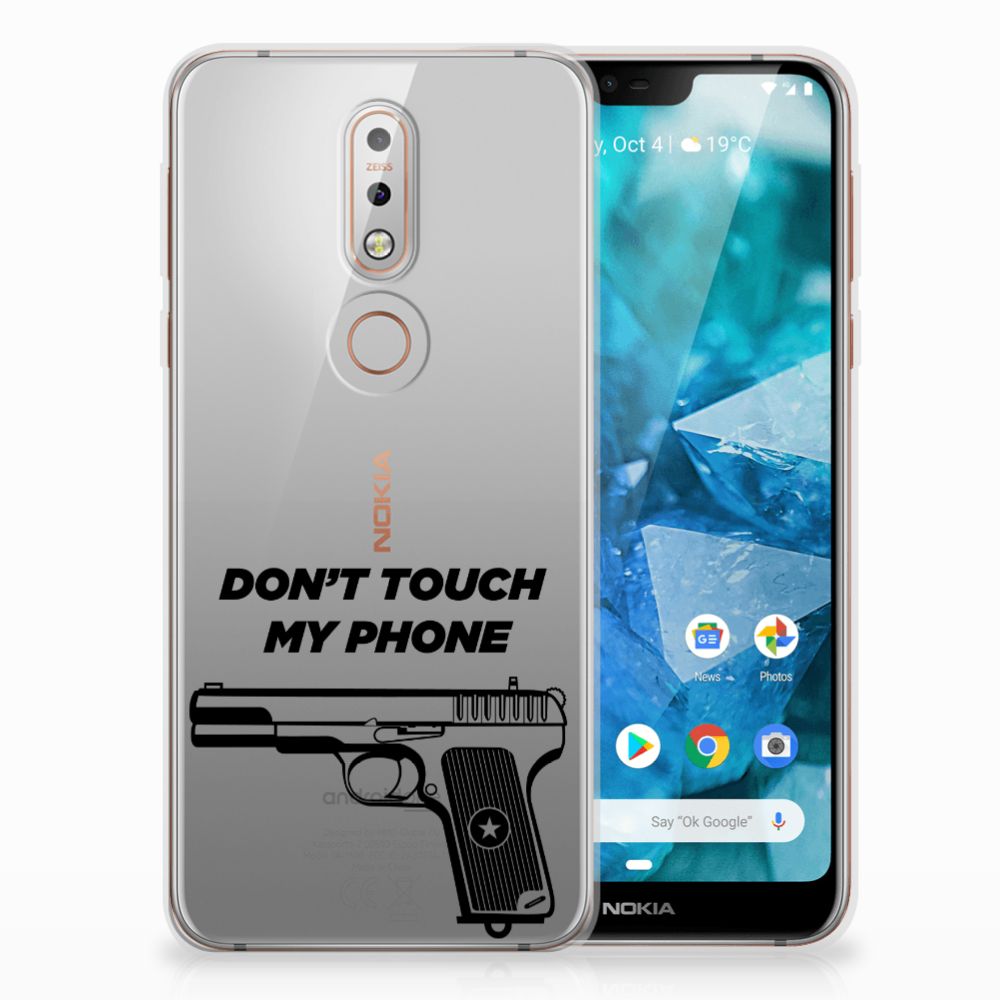 Nokia 7.1 Silicone-hoesje Pistol DTMP