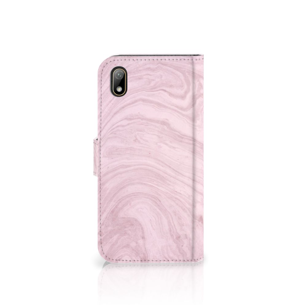 Huawei Y5 (2019) Bookcase Marble Pink - Origineel Cadeau Vriendin