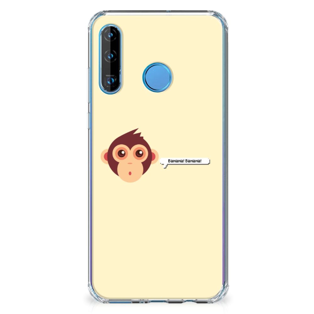 Huawei P30 Lite Stevig Bumper Hoesje Monkey