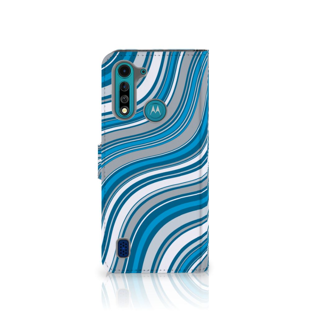 Motorola G8 Power Lite Telefoon Hoesje Waves Blue