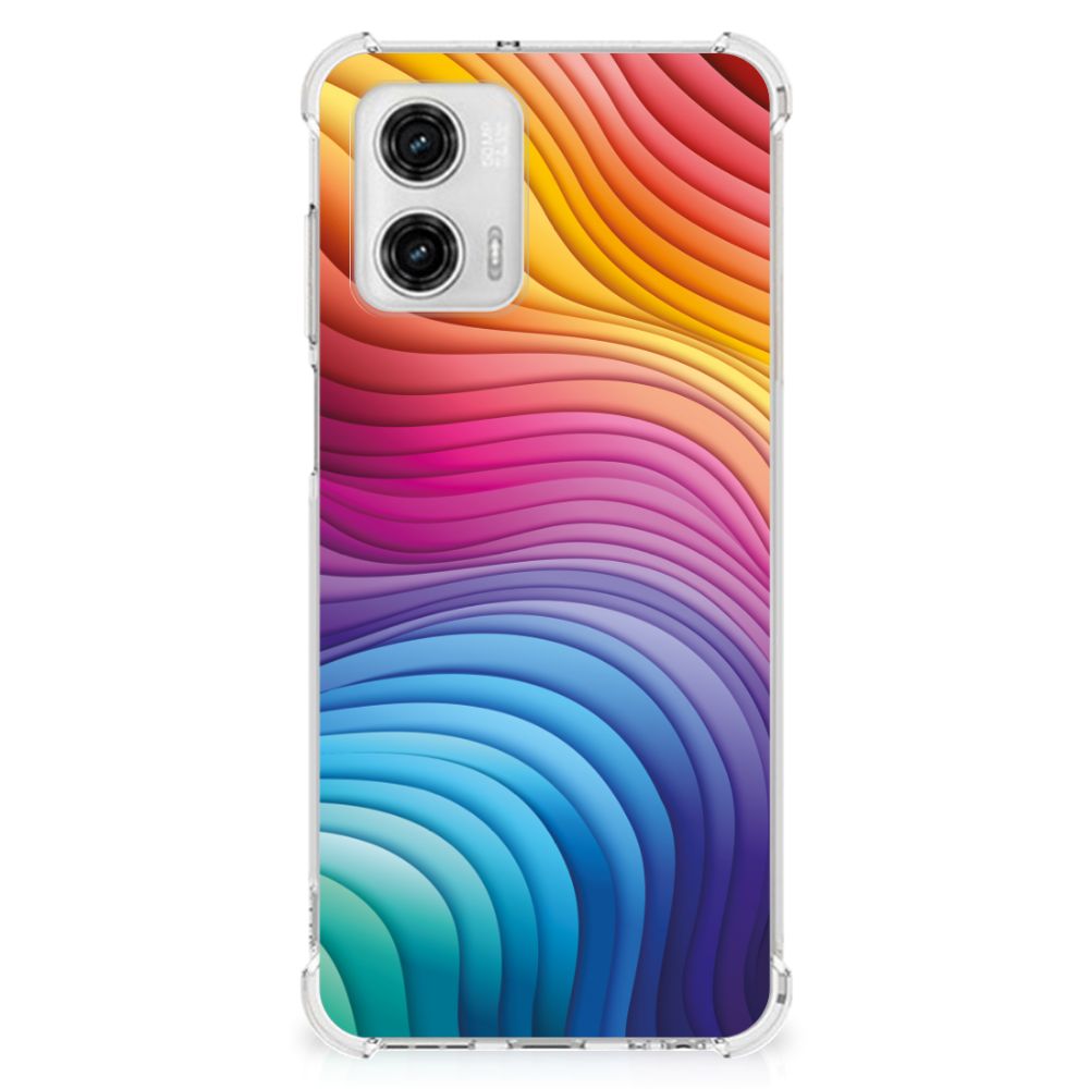 Shockproof Case voor Motorola Moto G73 Regenboog