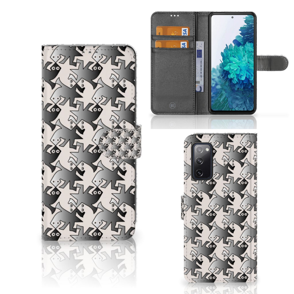 Samsung Galaxy S20 FE Telefoonhoesje met Pasjes Salamander Grey