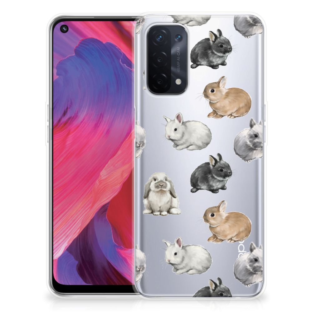 TPU Hoesje voor OPPO A74 5G | A54 5G Konijntjes