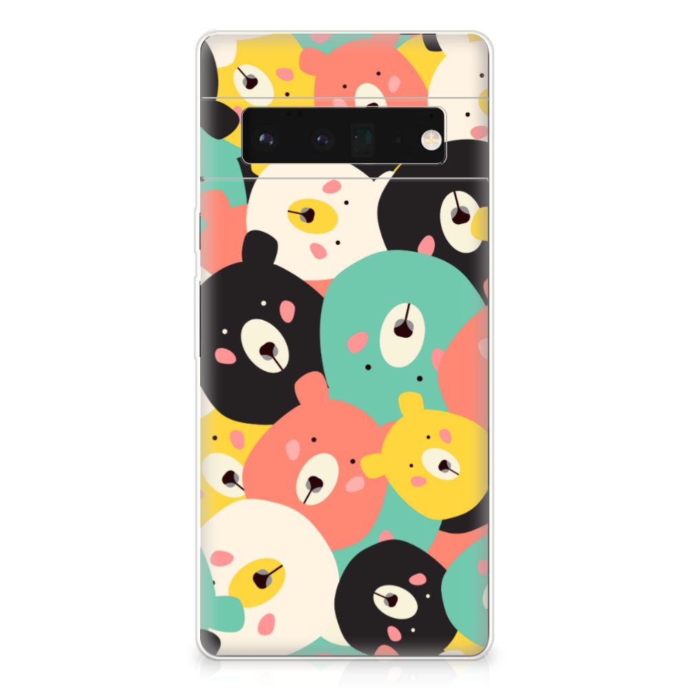 Google Pixel 6 Pro Telefoonhoesje met Naam Bears