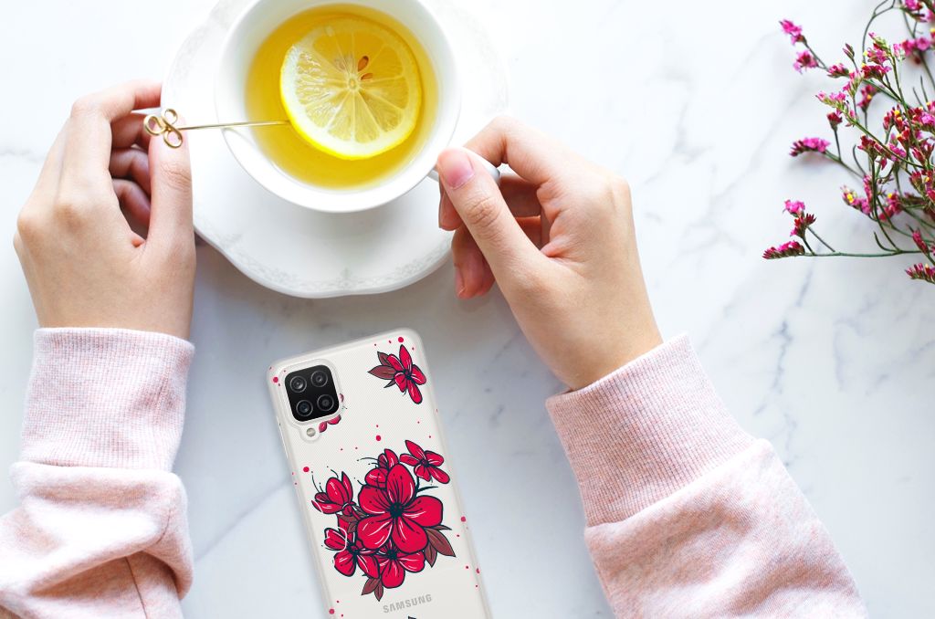 Samsung Galaxy A12 TPU Case Blossom Red