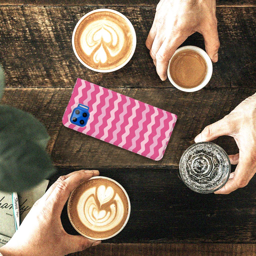 Motorola Moto G 5G Plus Hoesje met Magneet Waves Pink - B2C Telecom