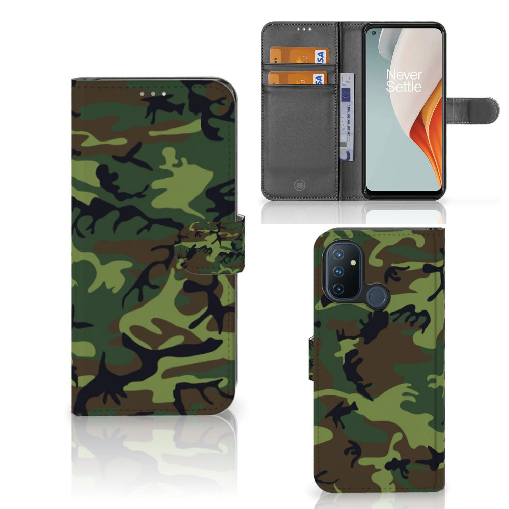 OnePlus Nord N100 Telefoon Hoesje Army Dark