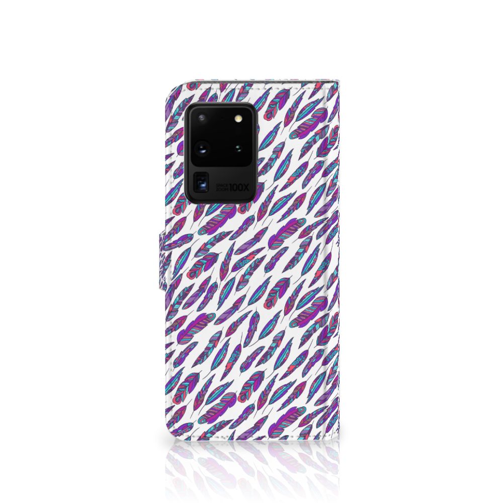 Samsung Galaxy S20 Ultra Telefoon Hoesje Feathers Color